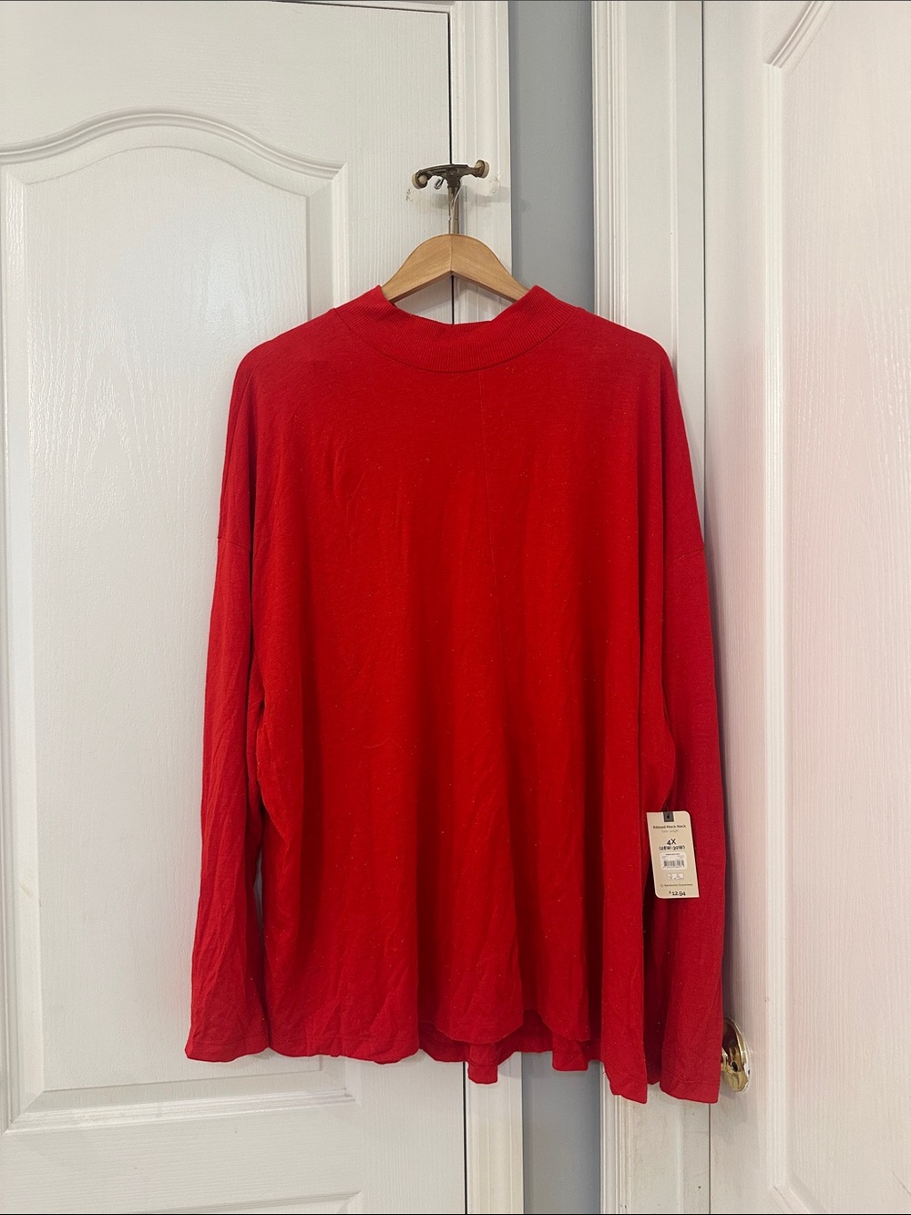 Red Long Sleeve Top with Gold Specks | Terra & Sky